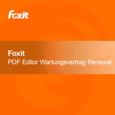 Foxit PDF Editor Wartungsvertrag Renewal