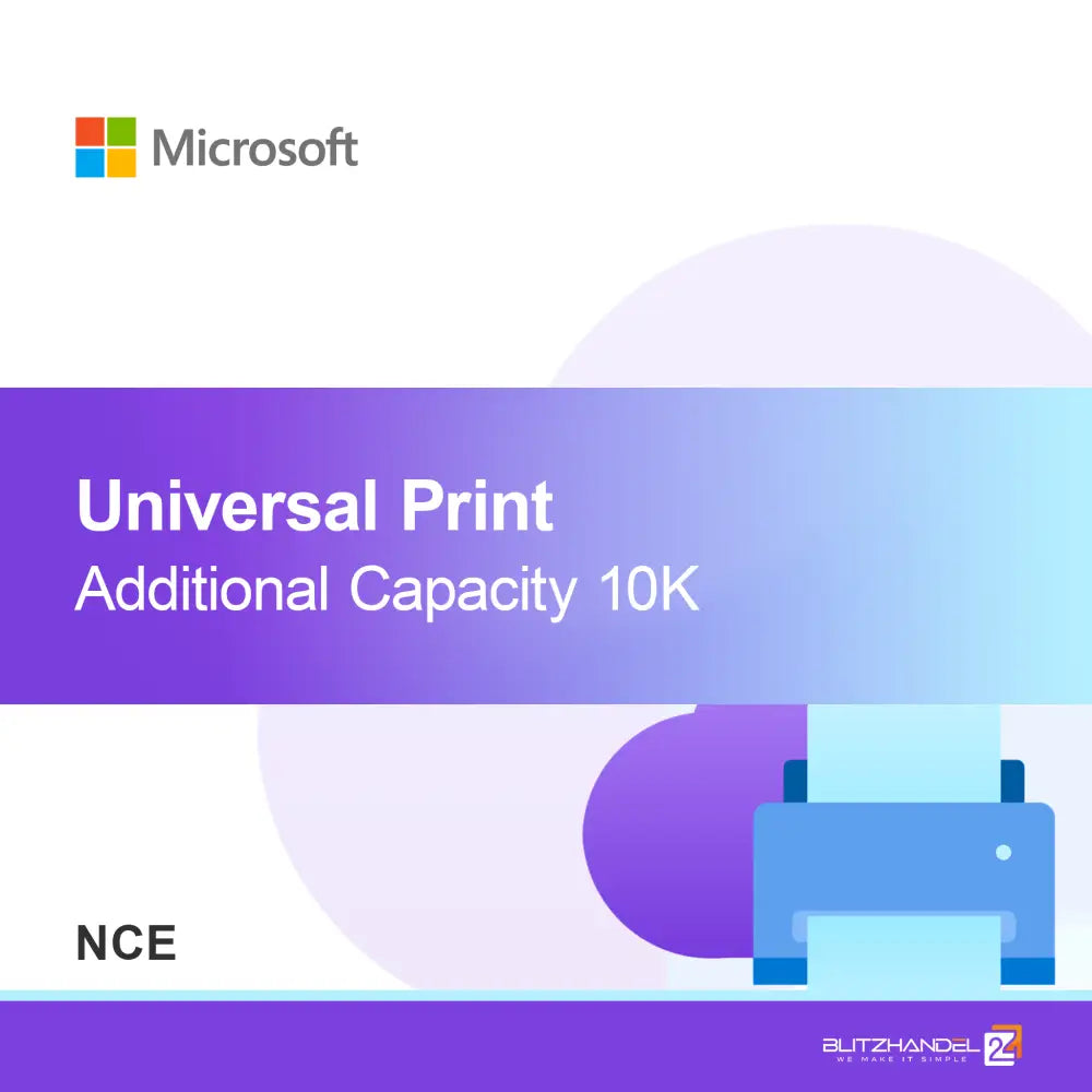 Universal Print Lisäkapasiteetti 10K (NCE)