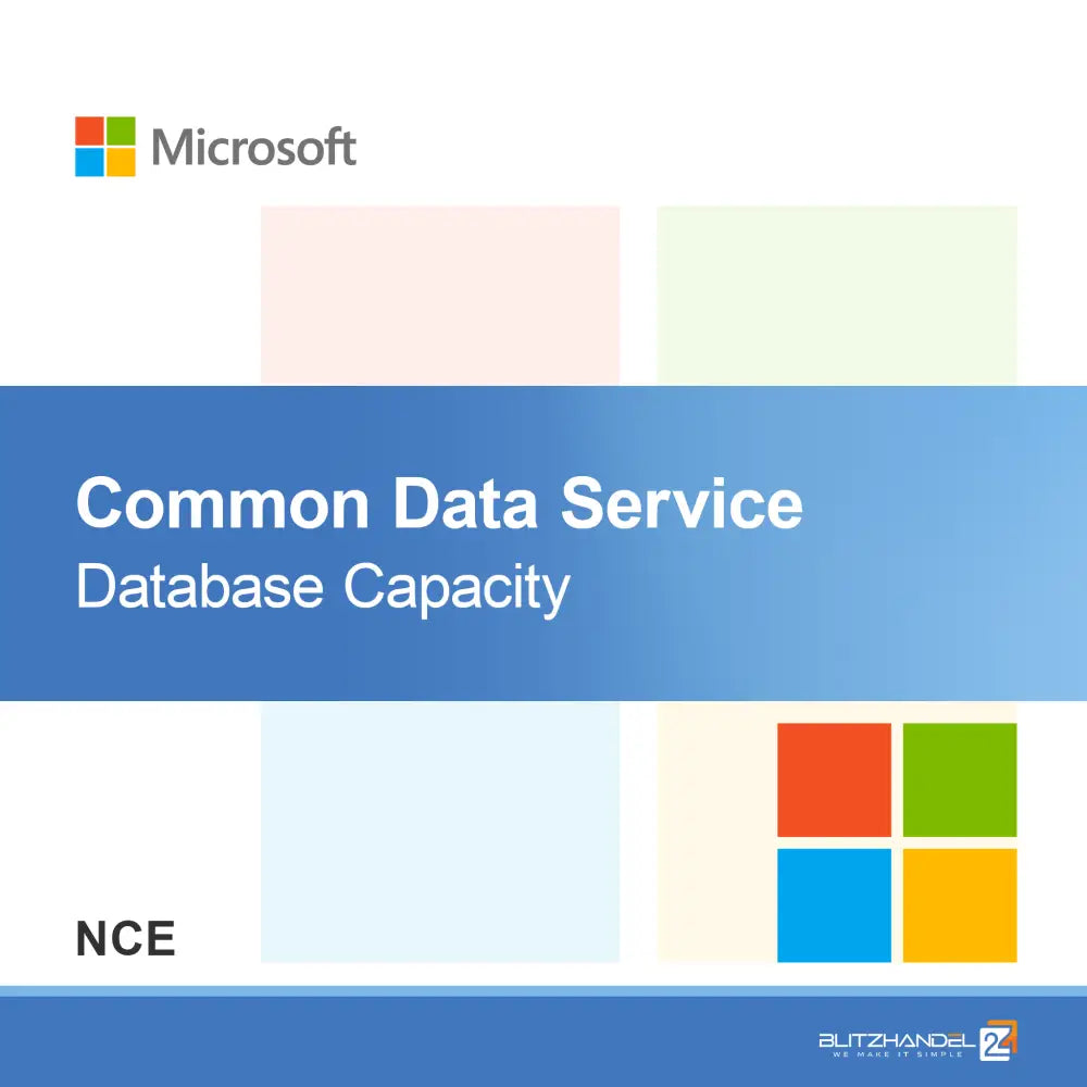 Common Data Service -tietokannan kapasiteetti (NCE)